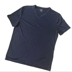 Alfani‎ Stretch Navy Blue V NeckTee Shirt Size Medium